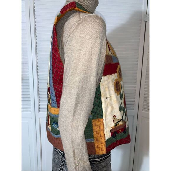 Vintage Quilted Honey Bear Bee Vest Size Large - Picture 2 of 12